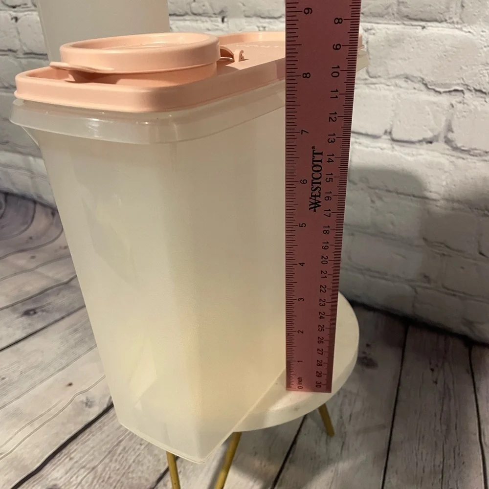 Vintage Tupperware Pink and White Storage Set
